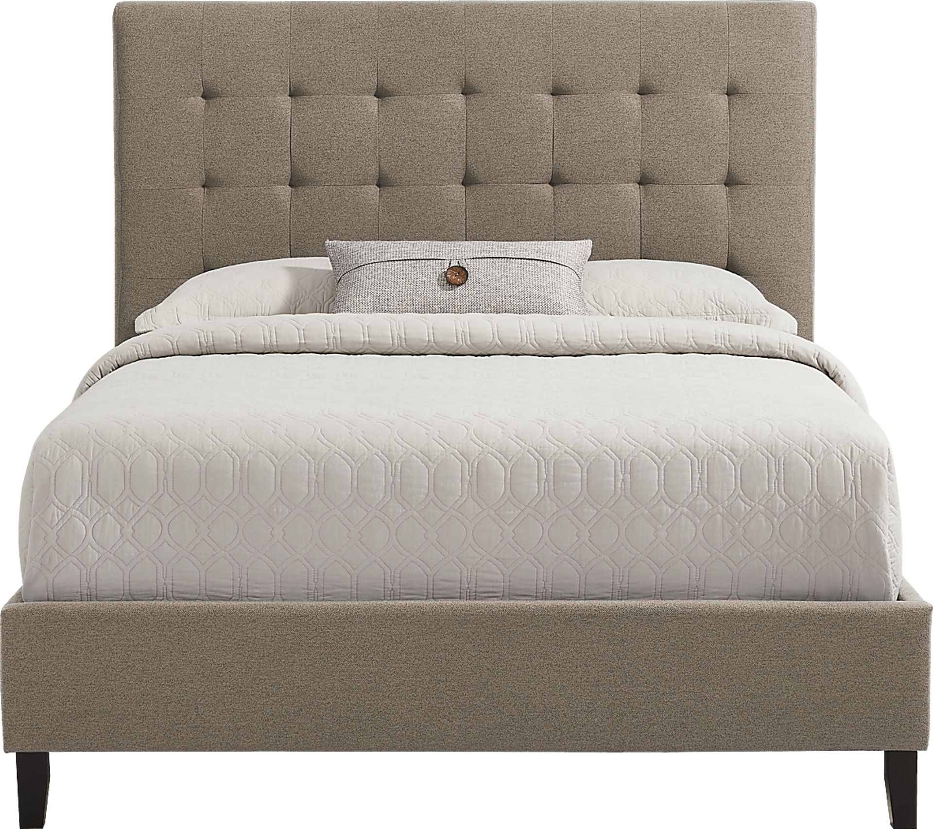 St. Marten Taupe 3 Pc Queen Upholstered Bed - Image 1