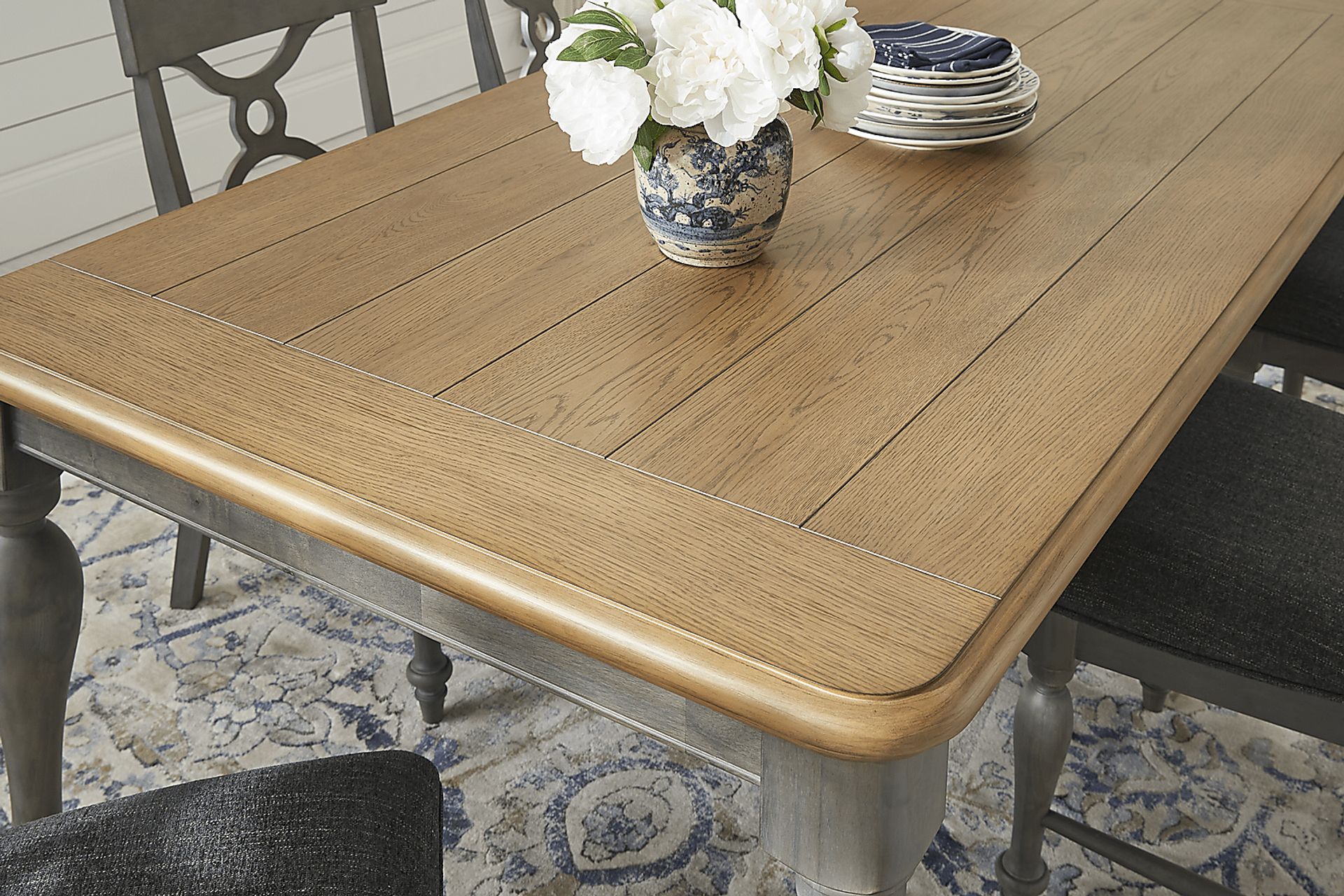 St. Simon Denim Rectangle Dining Table - Image 2