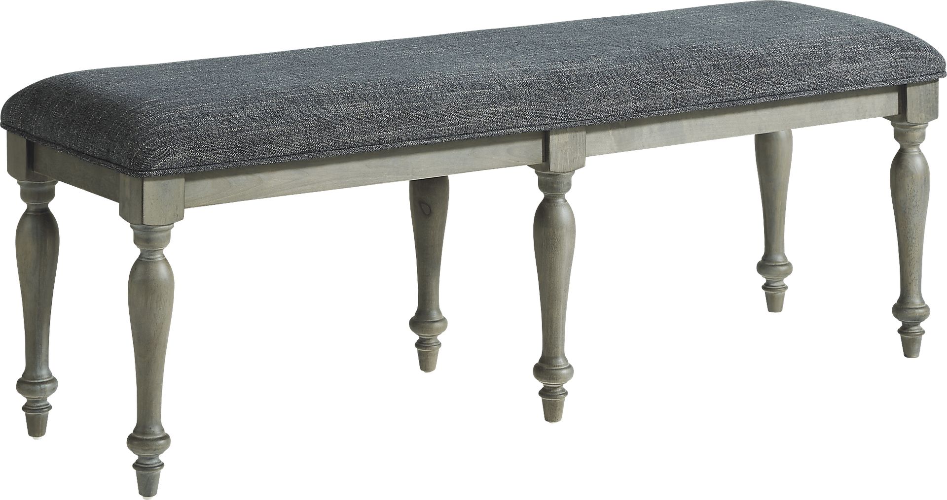 St. Simon Denim Upholstered Bench - Image 1