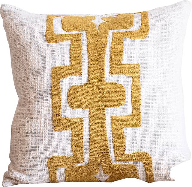 Stacy Garcia Sleo Yellow/Ivory Accent Pillow - Thumbnail - Image 2