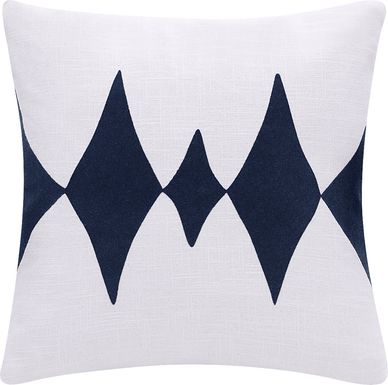 Stacy Garcia Vril Dark Blue/White Accent Pillow