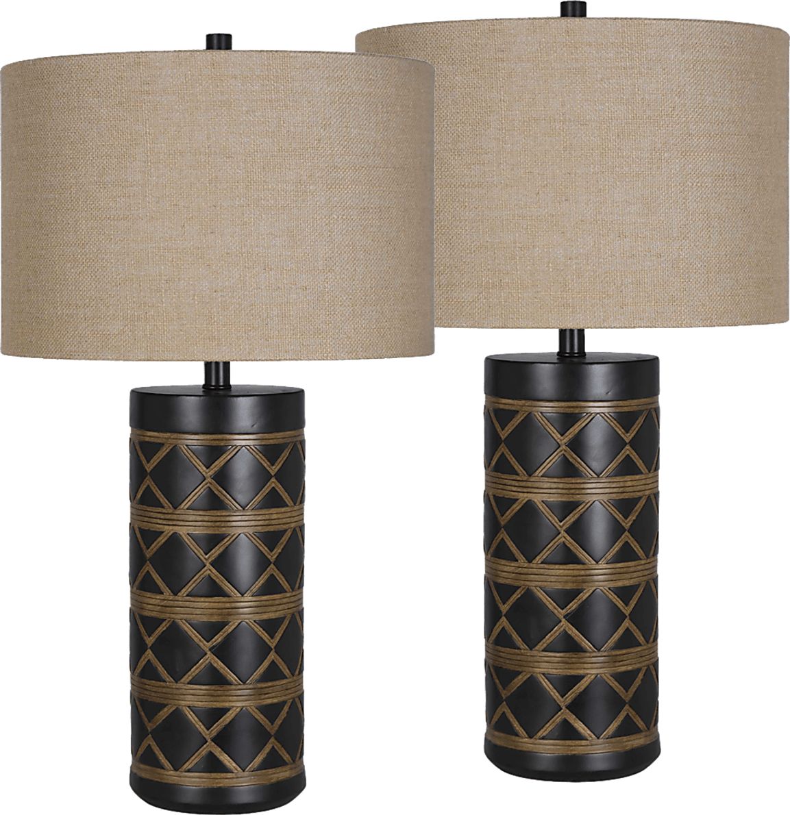 Stadler Place Black Set Of 2 Lamps Rooms To Go