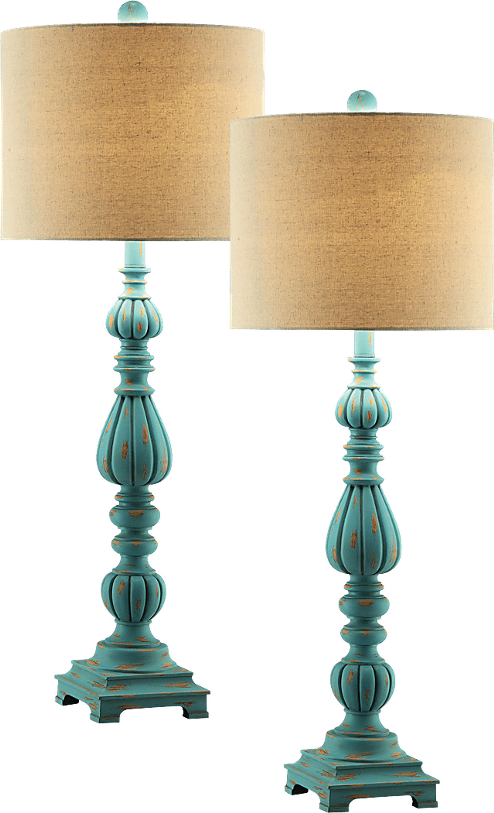 Stafford Park Blue Set of 2 Lamps - Image 1