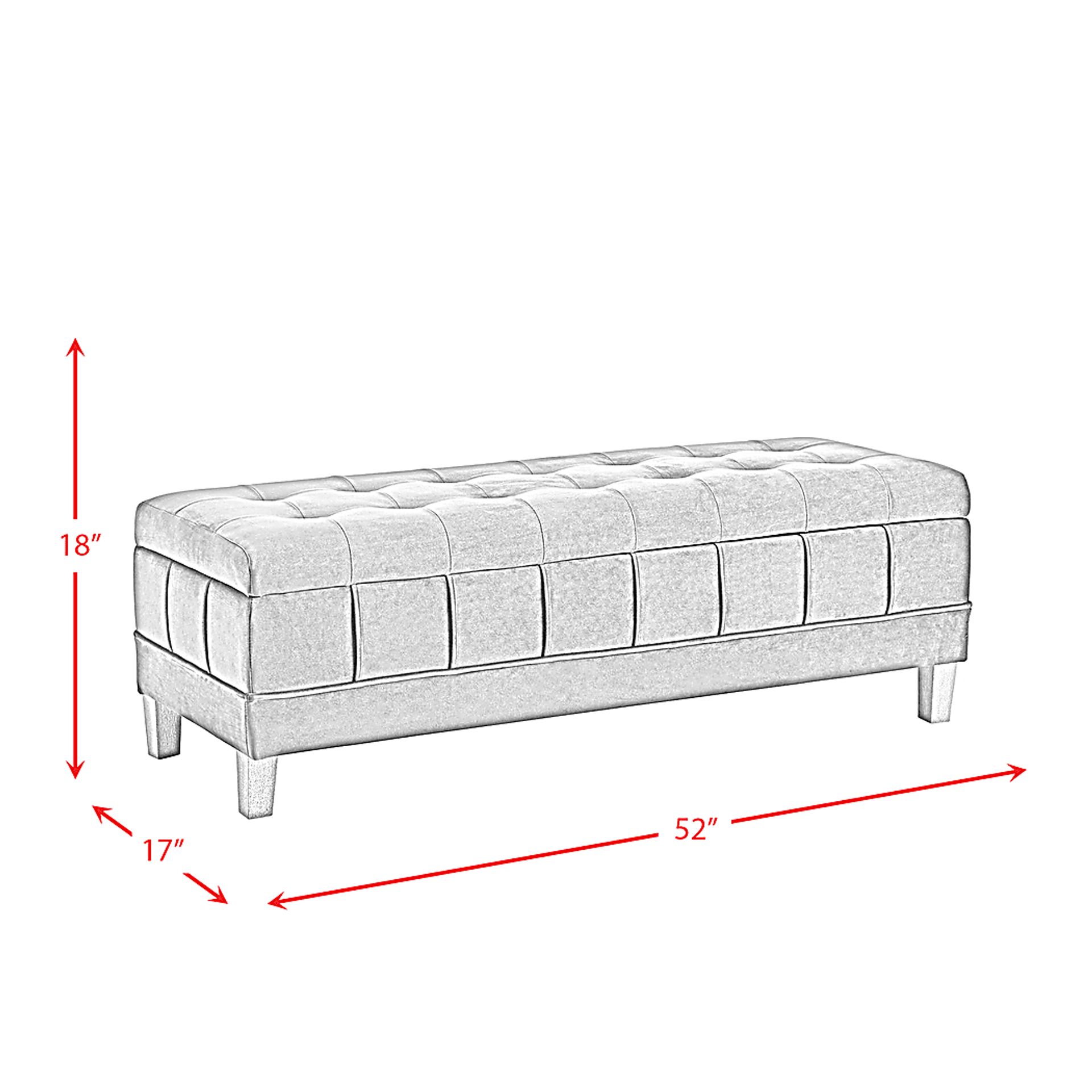 Staffordshire Navy Storage Ottoman - Image 11
