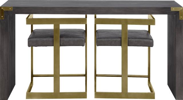Stagner Gray Console Table With 2 Stools - Thumbnail - Image 5