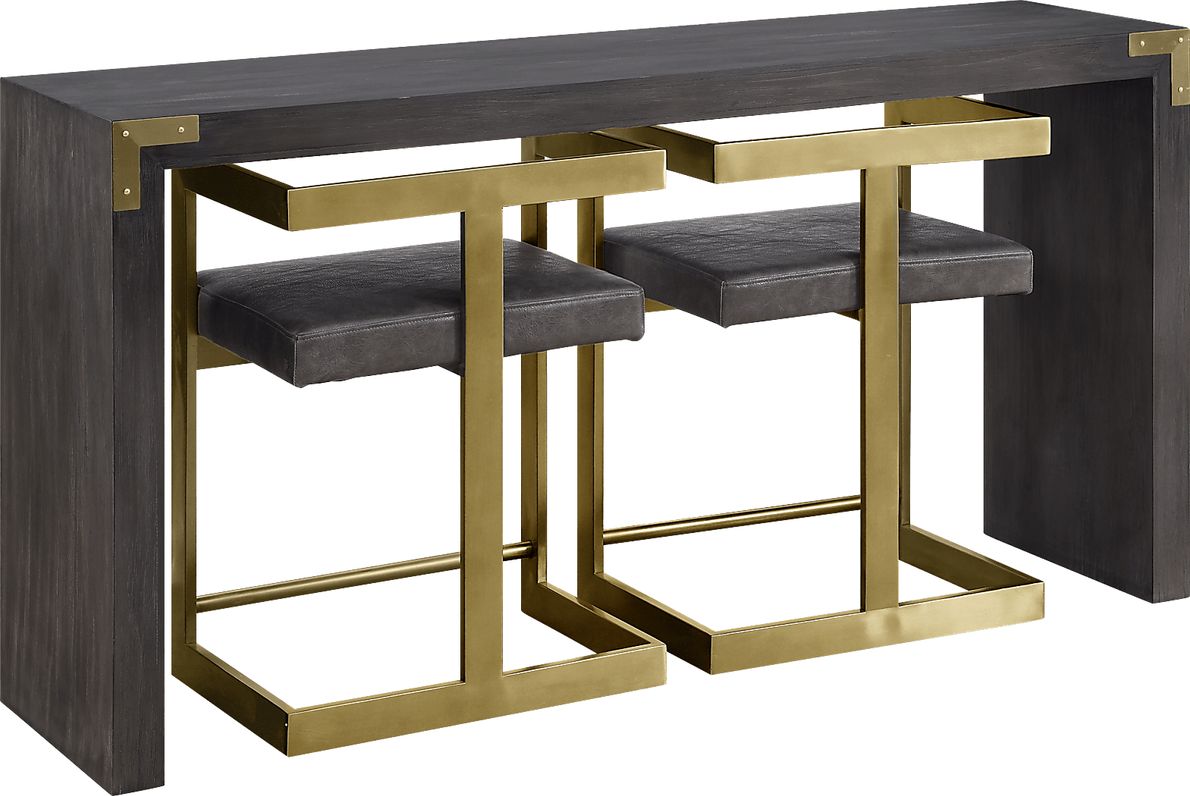 Console table with outlet 2 stools