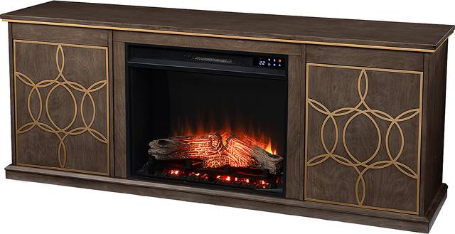 Stagwood IV Brown 60 in. Console With Touch Panel Fireplace - Thumbnail - Image 2