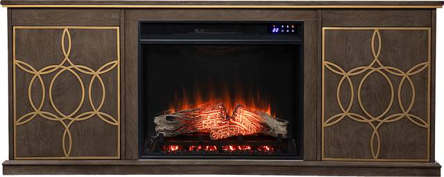 Stagwood IV Brown 60 in. Console With Touch Panel Fireplace - Thumbnail - Image 1