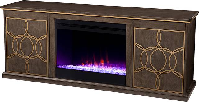Stagwood I Brown 60 in. Console, With Color Changing Electric Fireplace - Thumbnail - Image 2