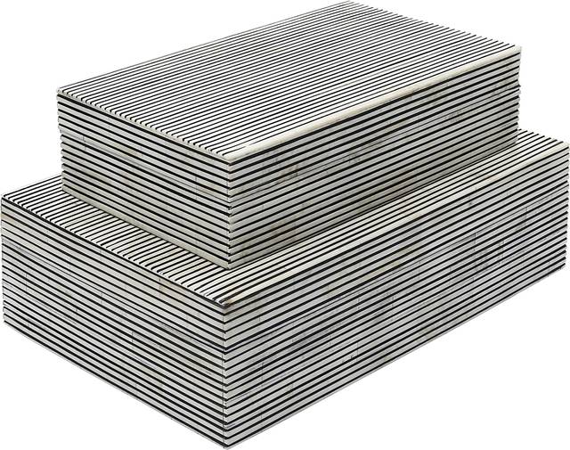 Stakely Black Decorative Box, Set of 2 - Thumbnail - Image 1