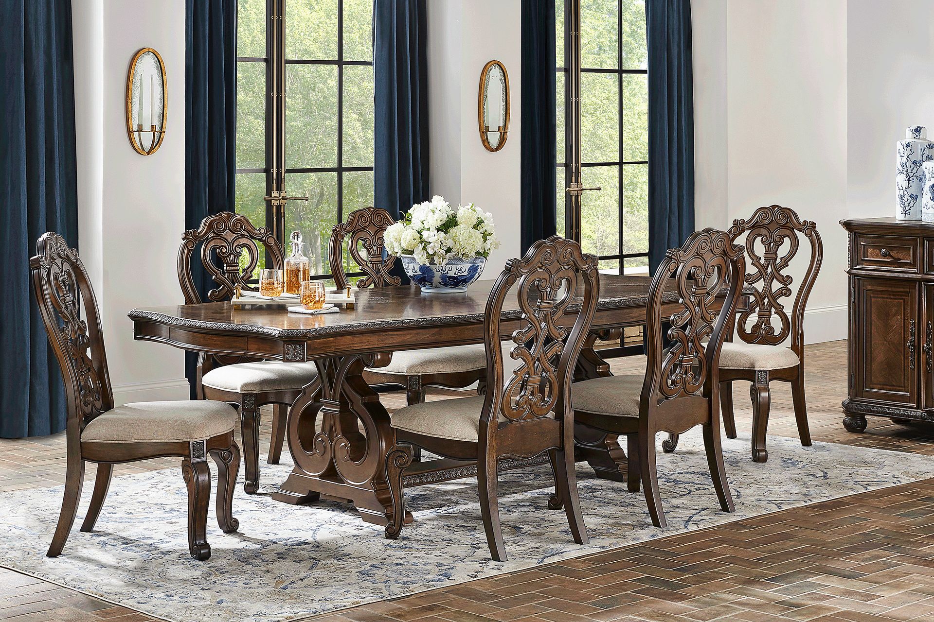 Stalton Estate Brown 7 Pc Dining Room - Image 1