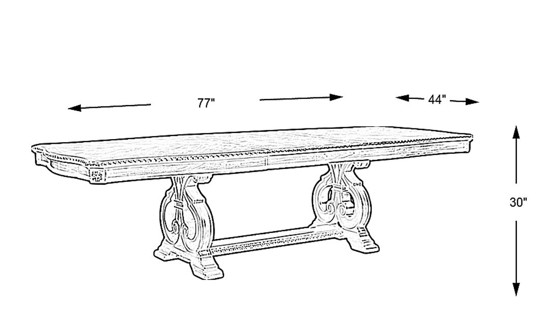 Stalton Estate Brown Pedestal Dining Table