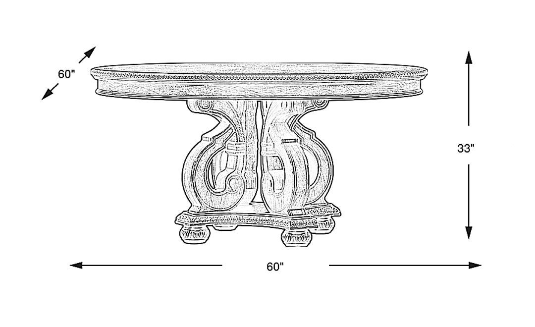 Stalton Estate Brown Round Dining Table