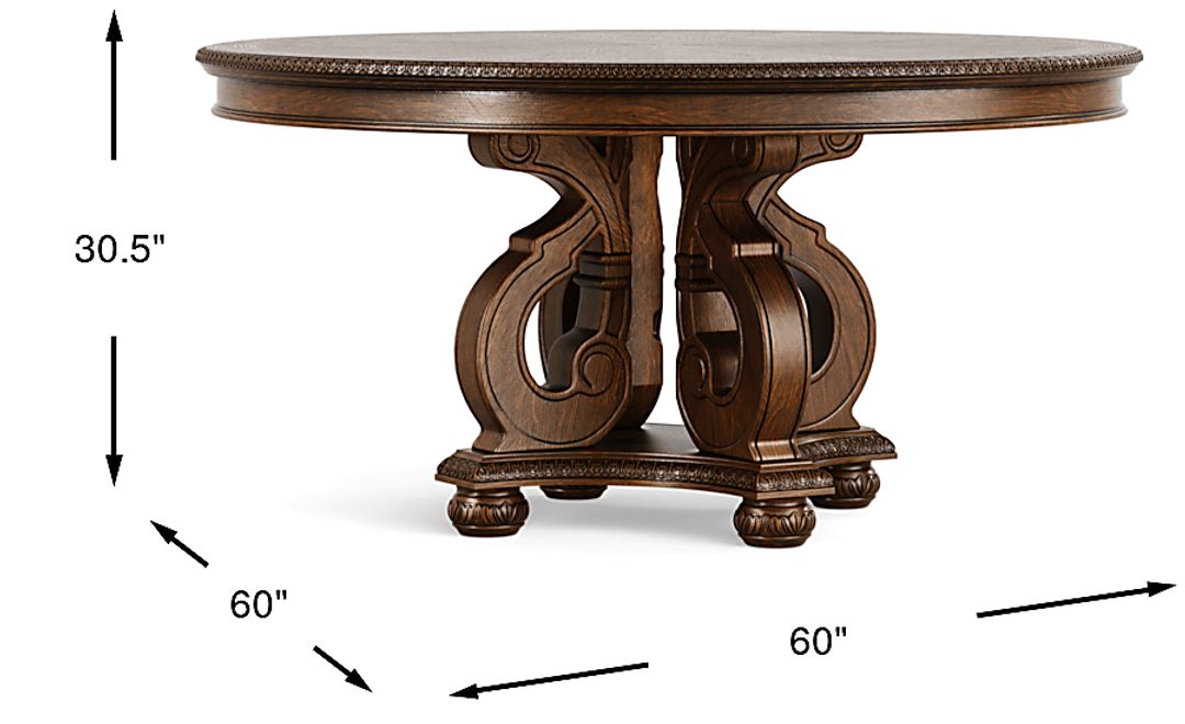 Stalton Estate Brown Round Dining Table