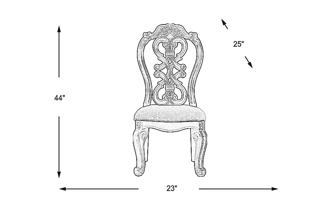 Stalton Estate Brown Wood Back Side Chair