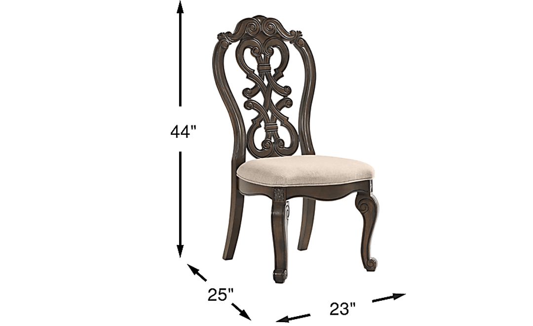 Stalton Estate Brown Wood Back Side Chair