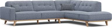 2 pc right arm chaise sectional