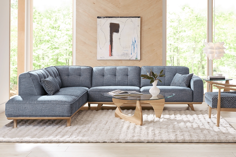 Stamford Bridge Denim 2 Pc Sectional