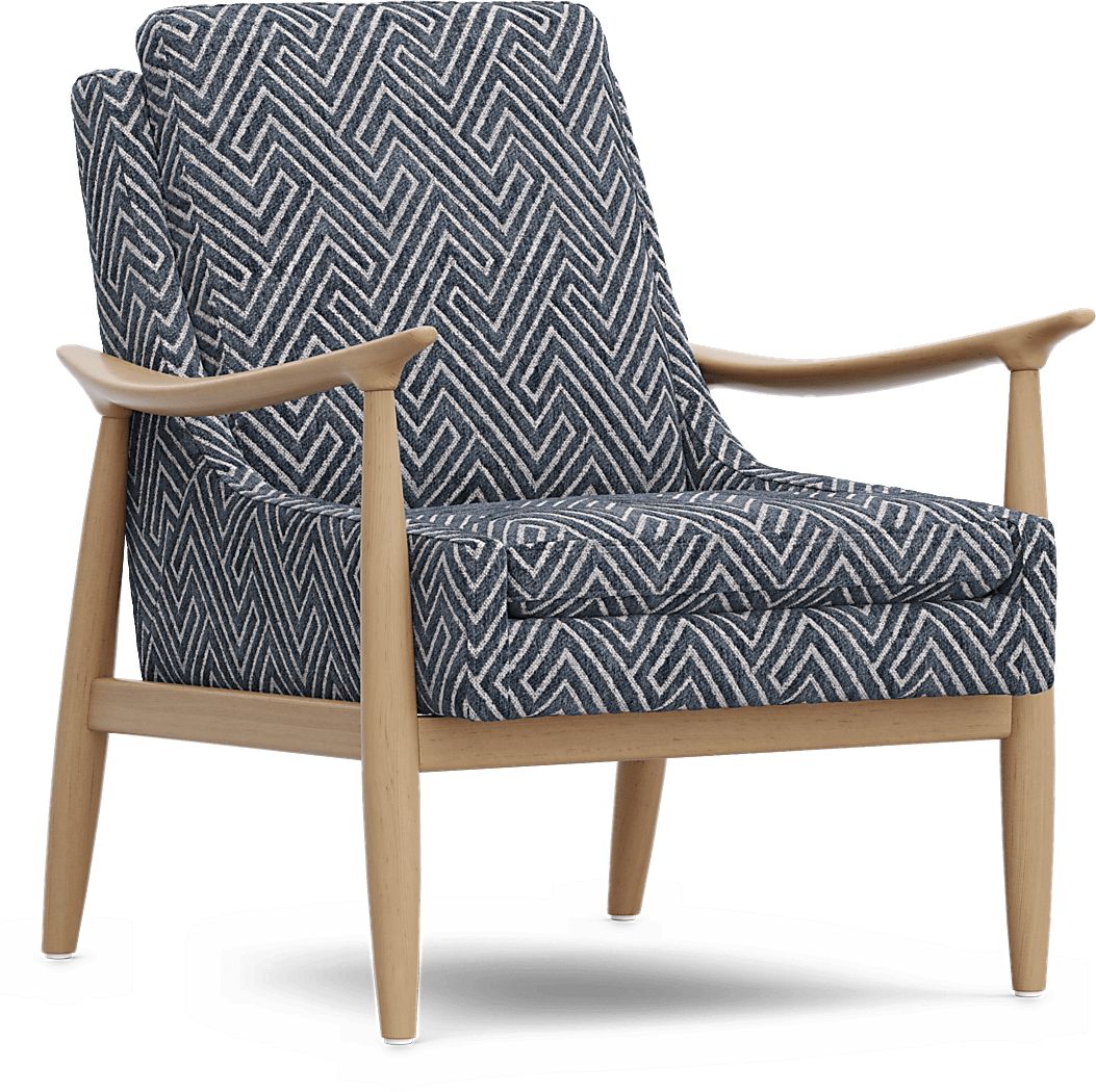 Stamford Bridge Denim Blue Woven Accent Chair | Rooms to Go