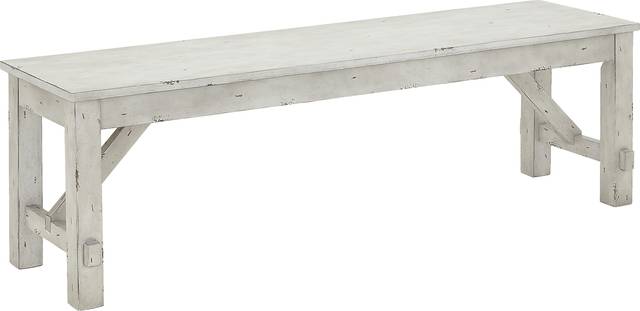 Stana White Dining Bench - Thumbnail - Image 1