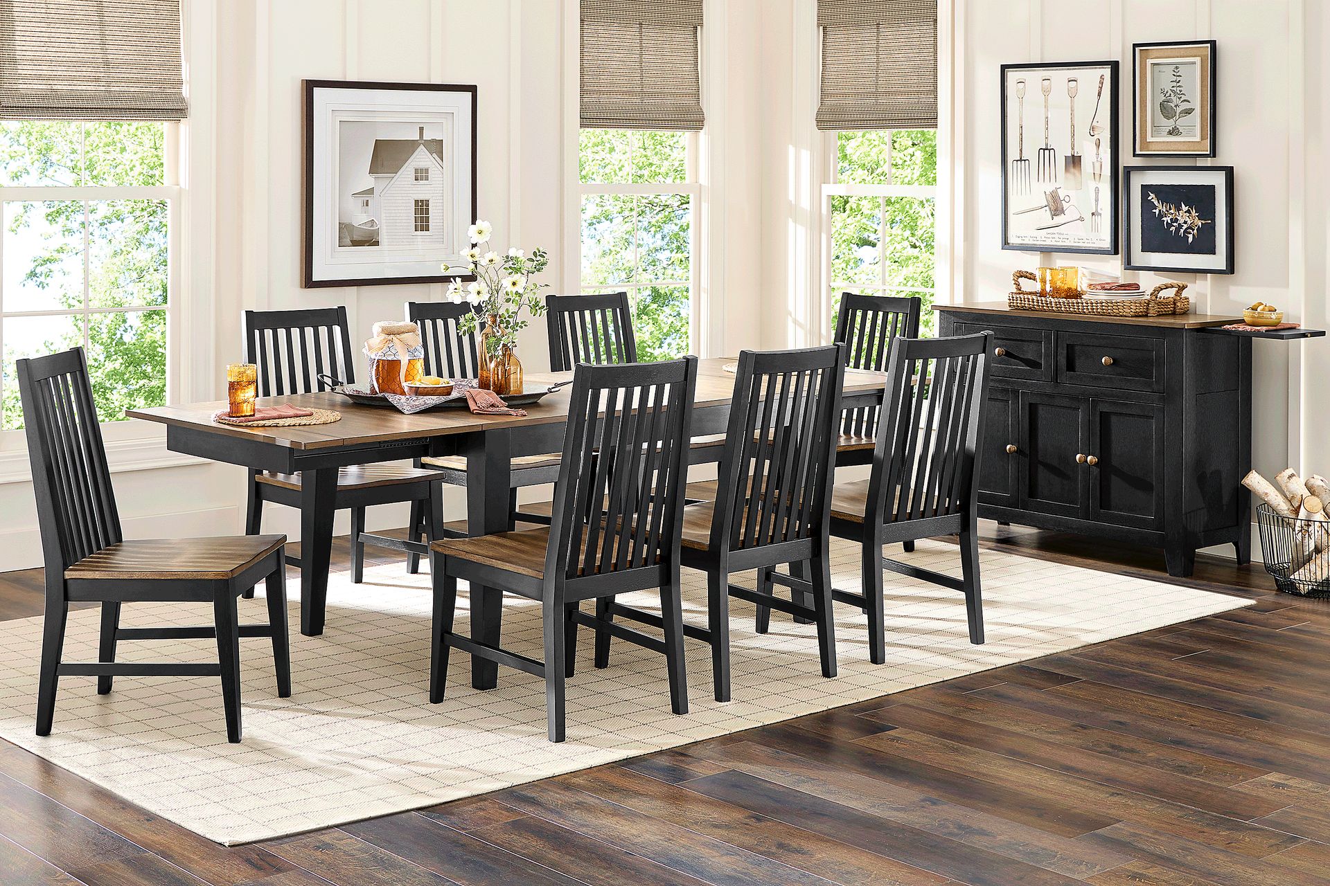 Stanford Black 9 Pc Dining Room - Image 1