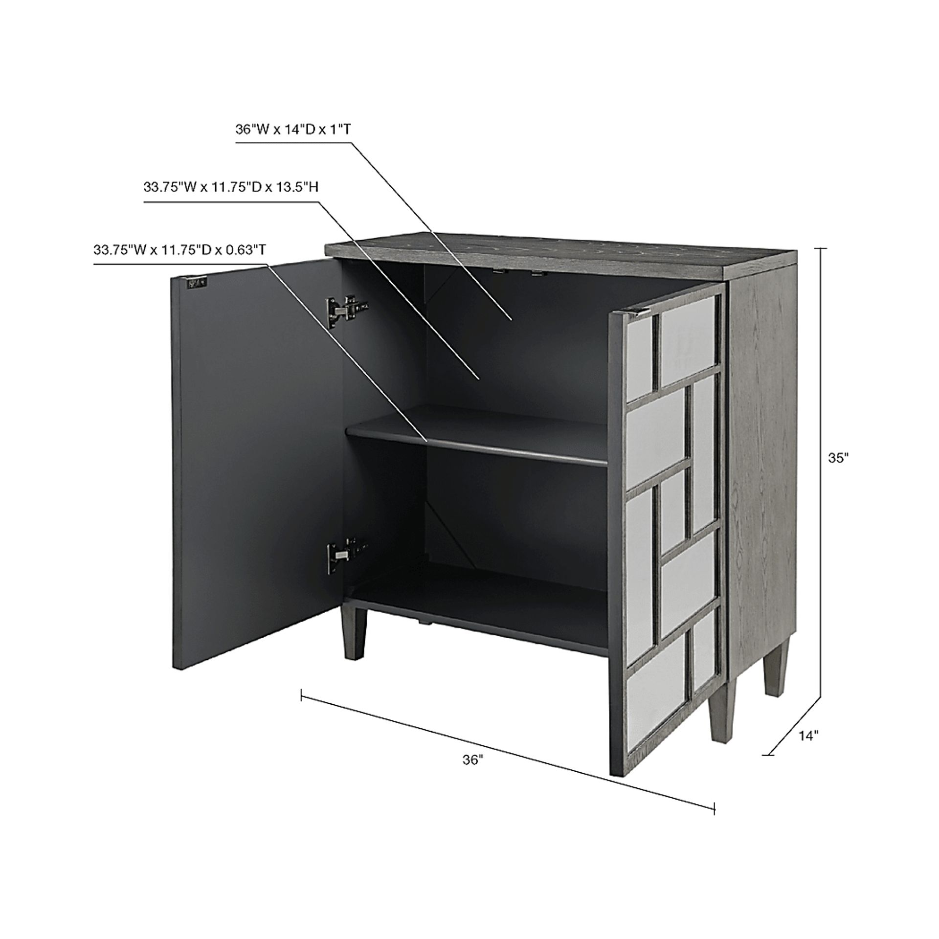 Staniford Gray Accent Cabinet - Image 10
