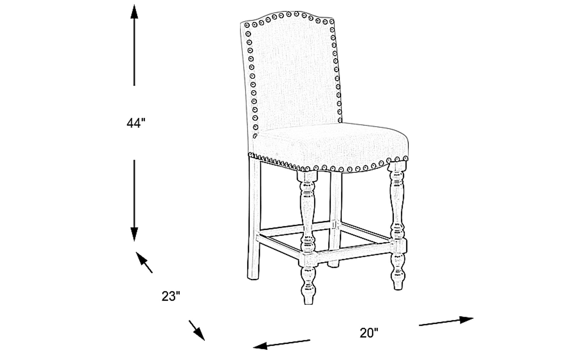Dimension Image. Please refer to the Dimension Tab on this page for dimension details.