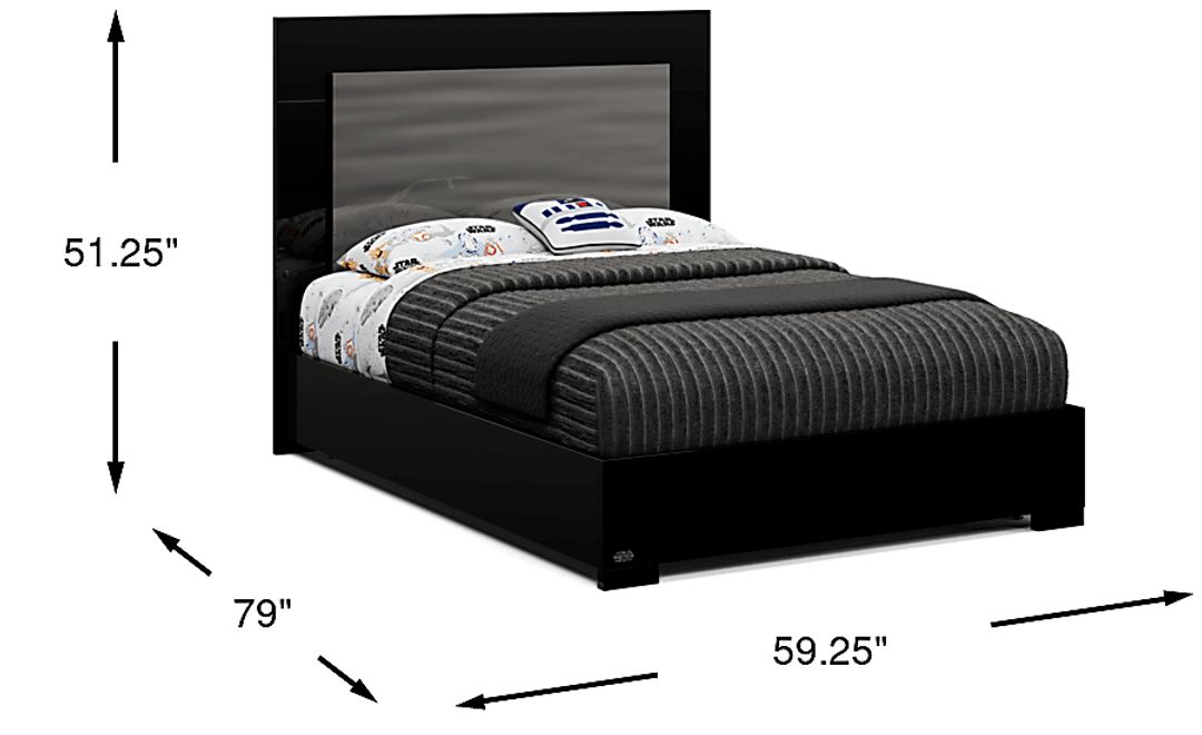 Star Wars Black Full Lighted Bed
