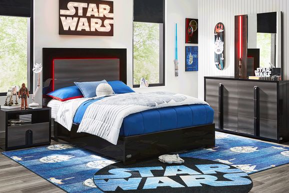 Star Wars Black Full Lighted Bedroom