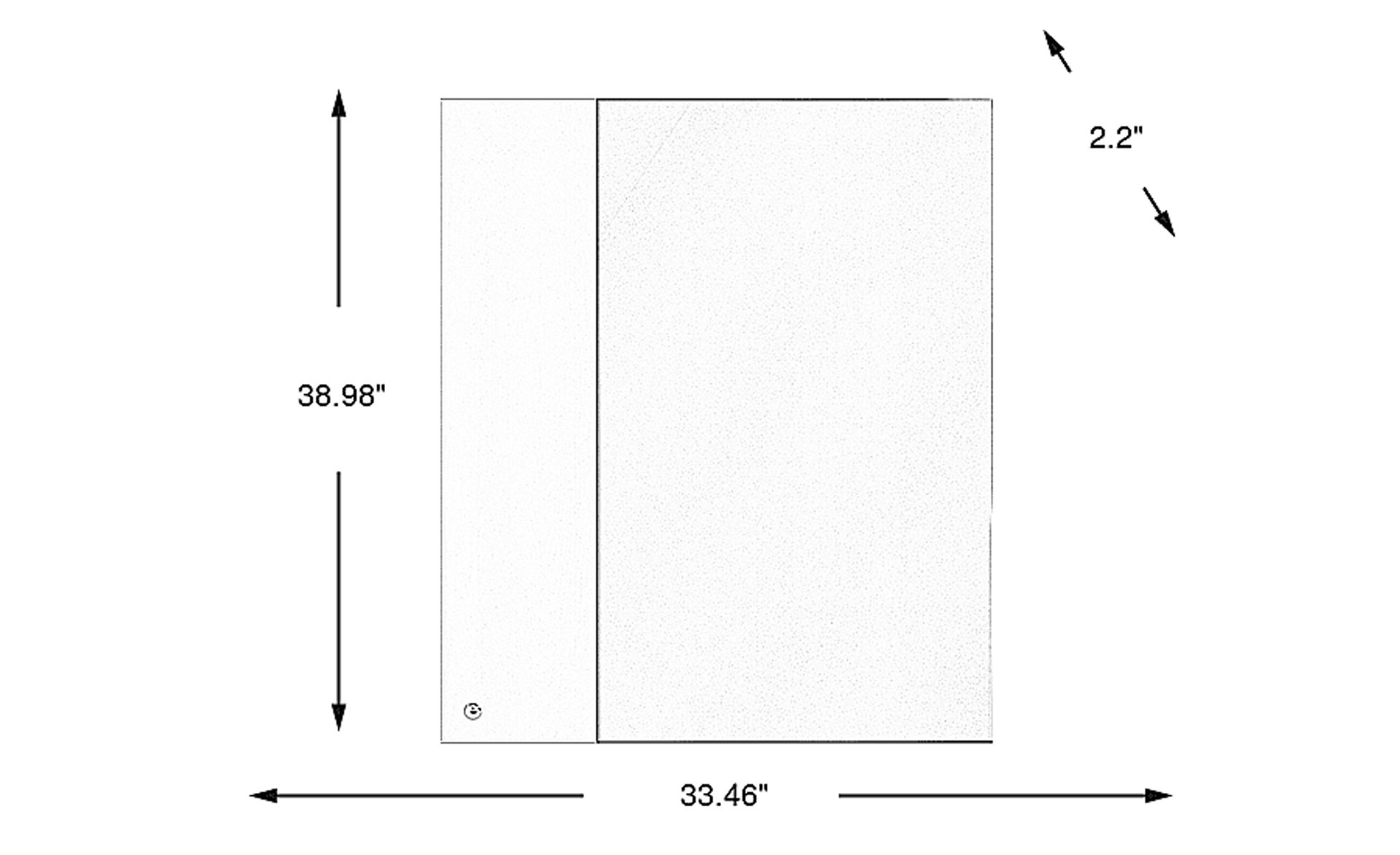 Dimension Image. Please refer to the Dimension Tab on this page for dimension details.