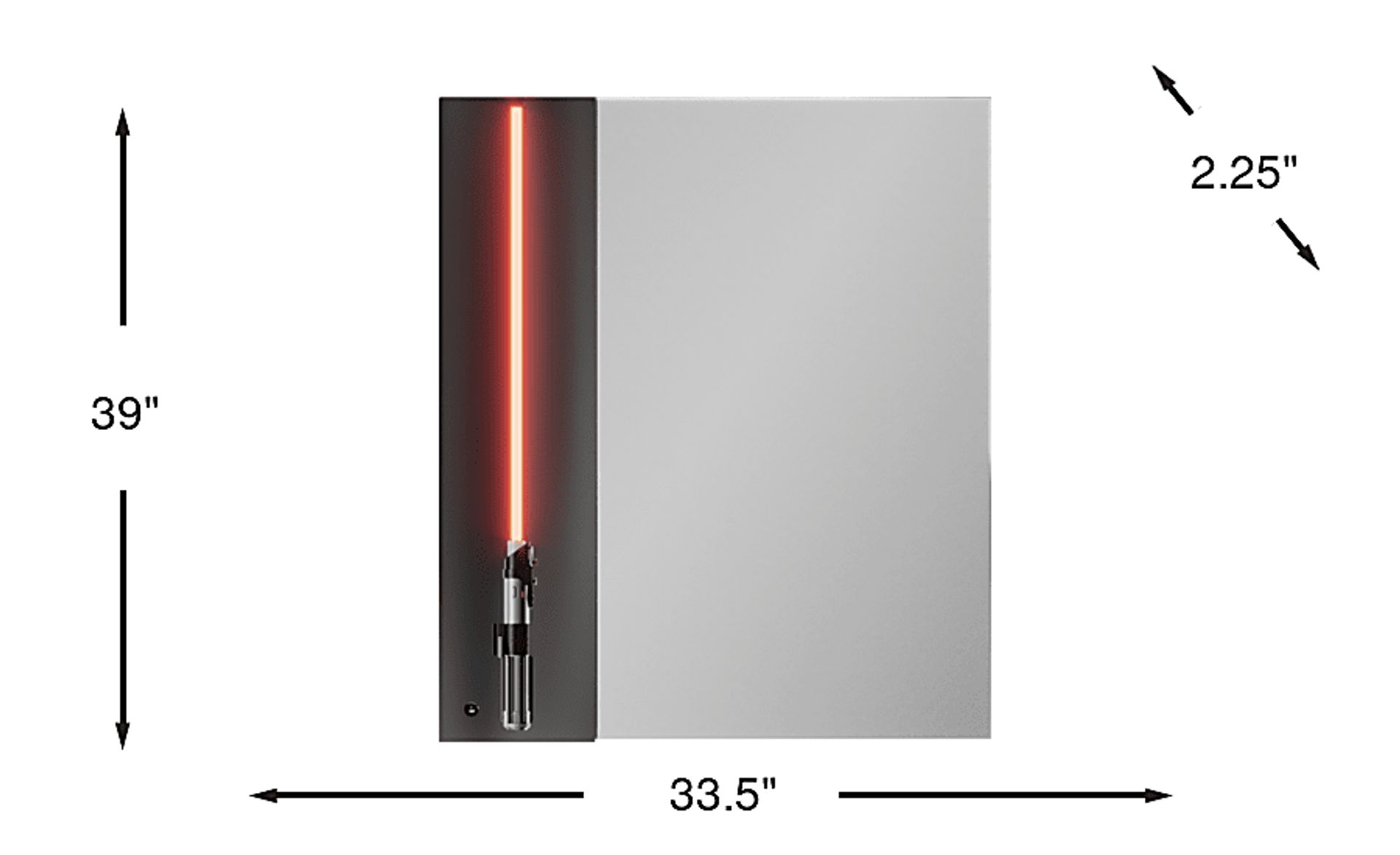 Dimension Image. Please refer to the Dimension Tab on this page for dimension details.