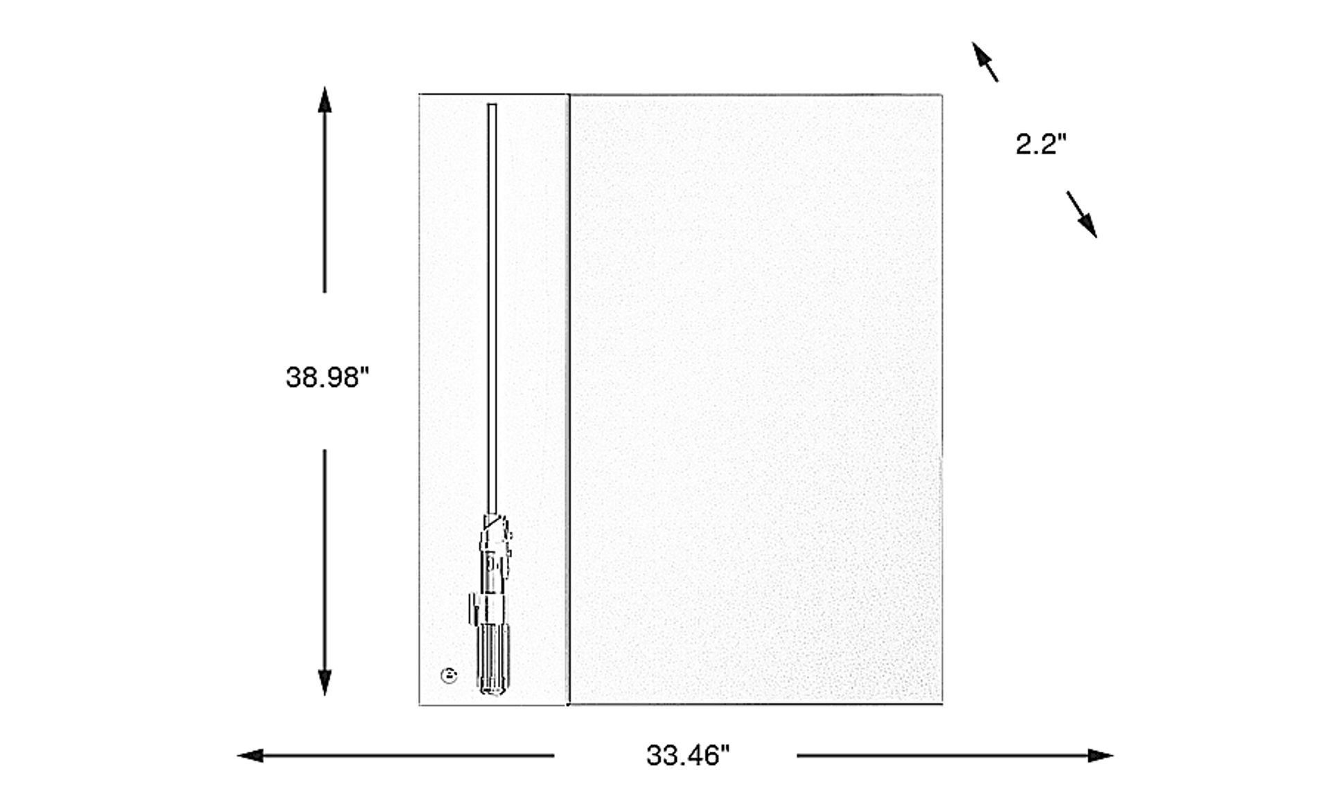 Dimension Image. Please refer to the Dimension Tab on this page for dimension details.