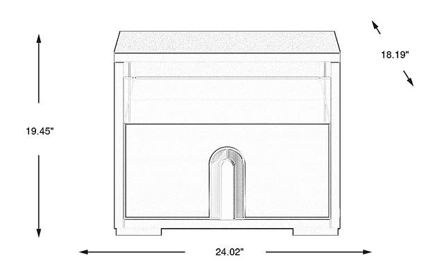 Dimension Image. Please refer to the Dimension Tab on this page for dimension details.