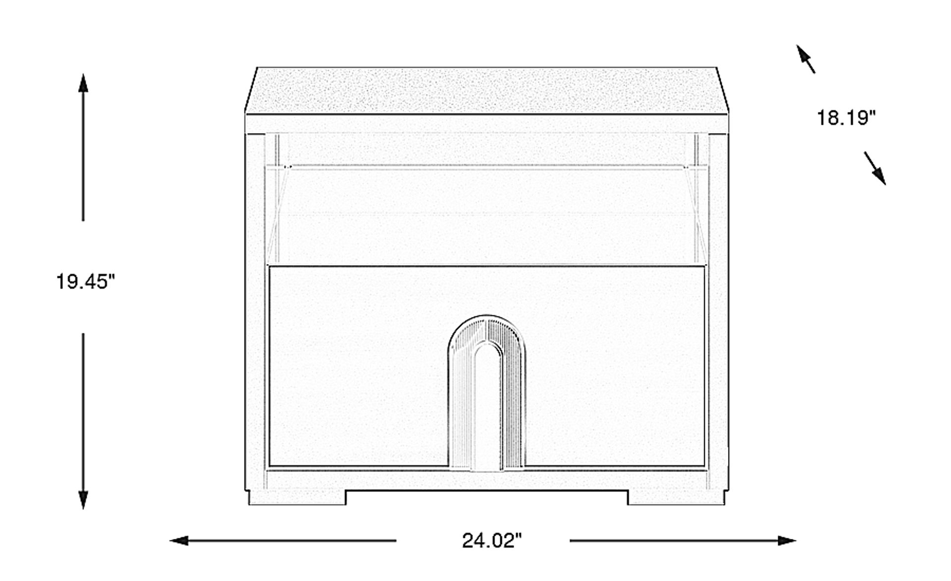 Dimension Image. Please refer to the Dimension Tab on this page for dimension details.