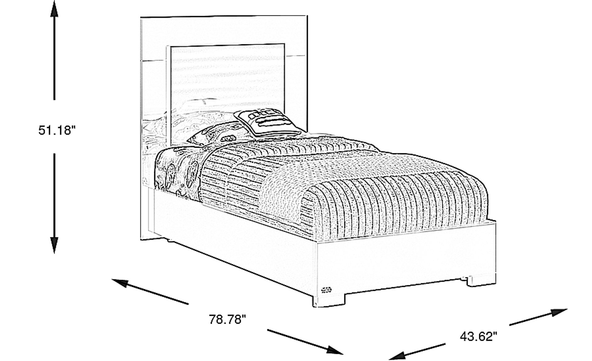 Dimension Image. Please refer to the Dimension Tab on this page for dimension details.