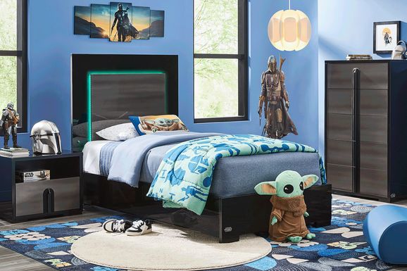 Star Wars Black Twin Lighted Bedroom