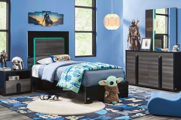Star Wars Black Twin Lighted Bedroom