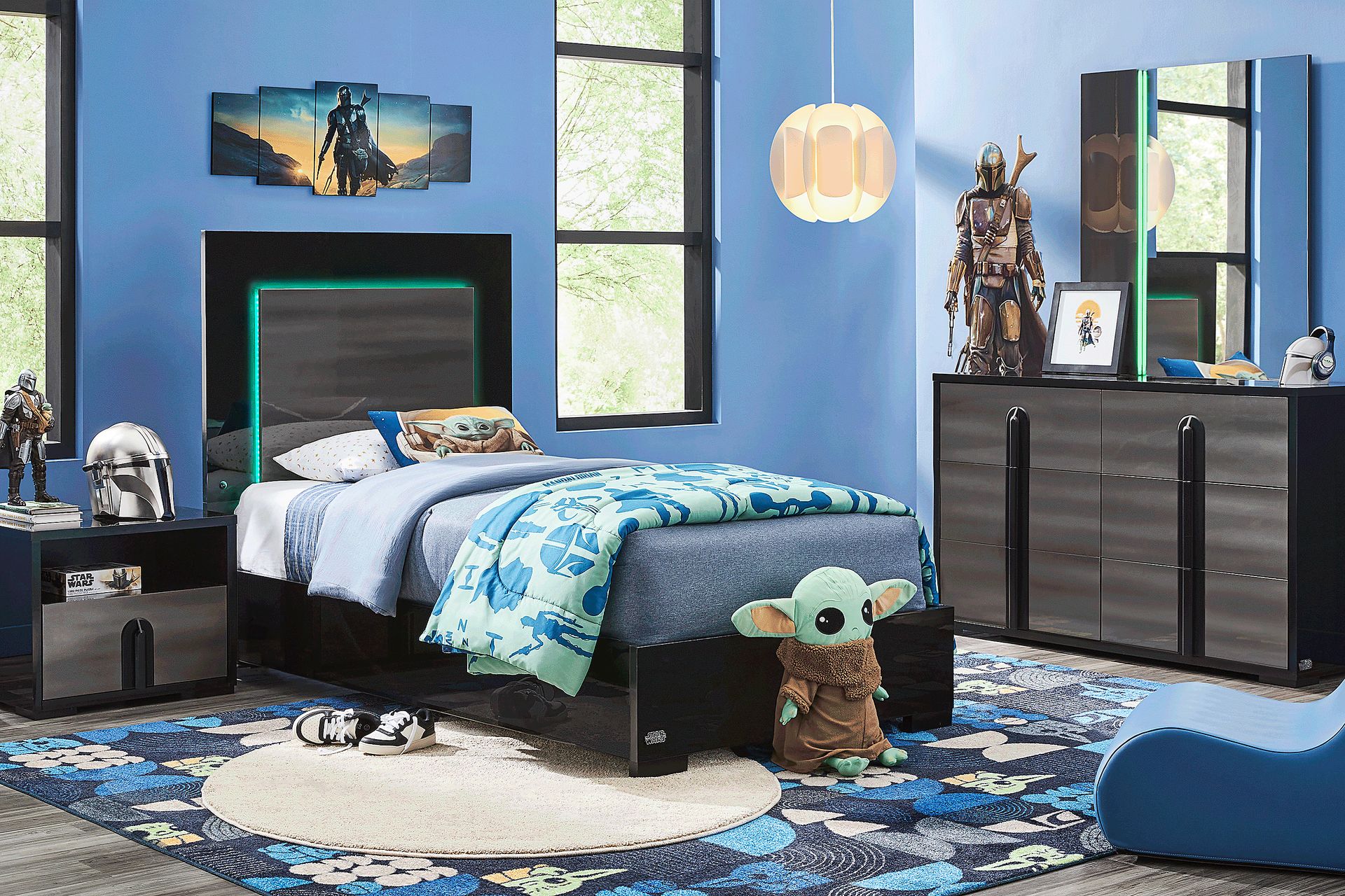 Star Wars Black Twin Lighted Bedroom - Image 1