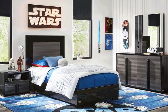 Star Wars Black Twin Lighted Bedroom