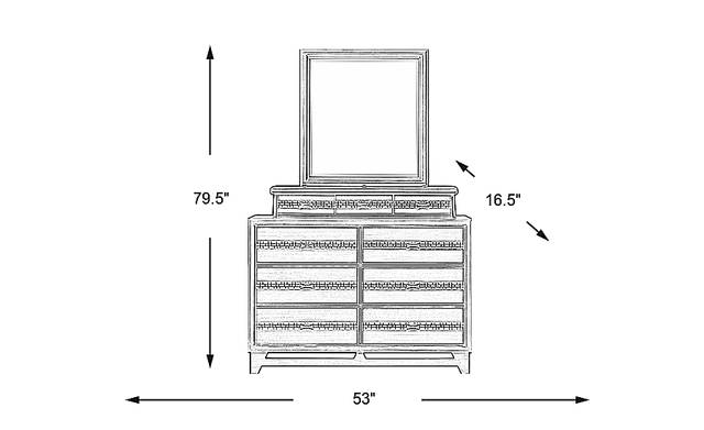 Dimension Image. Please refer to the Dimension Tab on this page for dimension details.