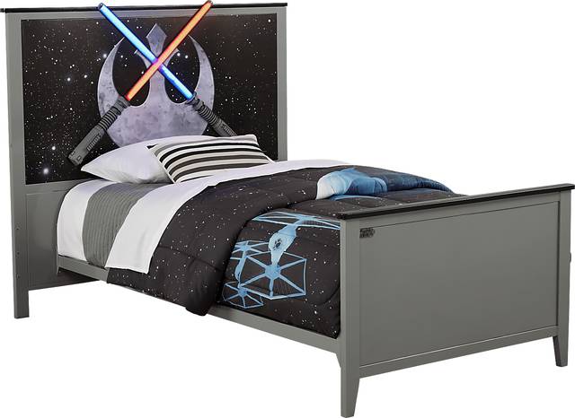 Kids Star Wars Lightsaber™ Gray 3 Pc Twin Panel Bed - Thumbnail - Image 3