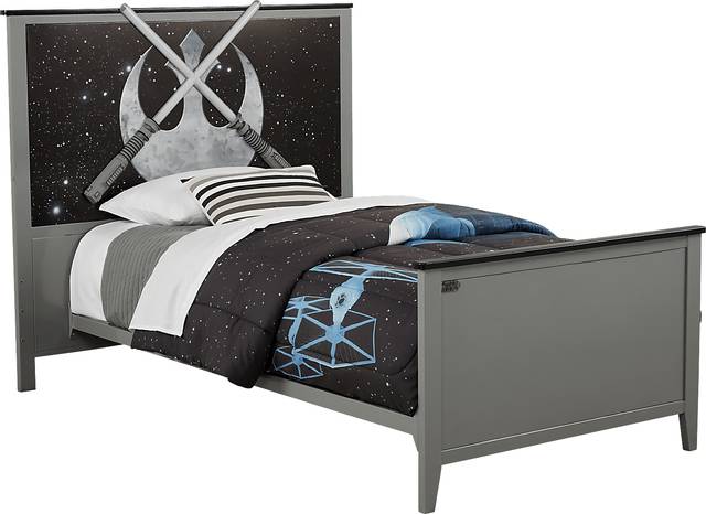 Kids Star Wars Lightsaber™ Gray 3 Pc Twin Panel Bed - Thumbnail - Image 4