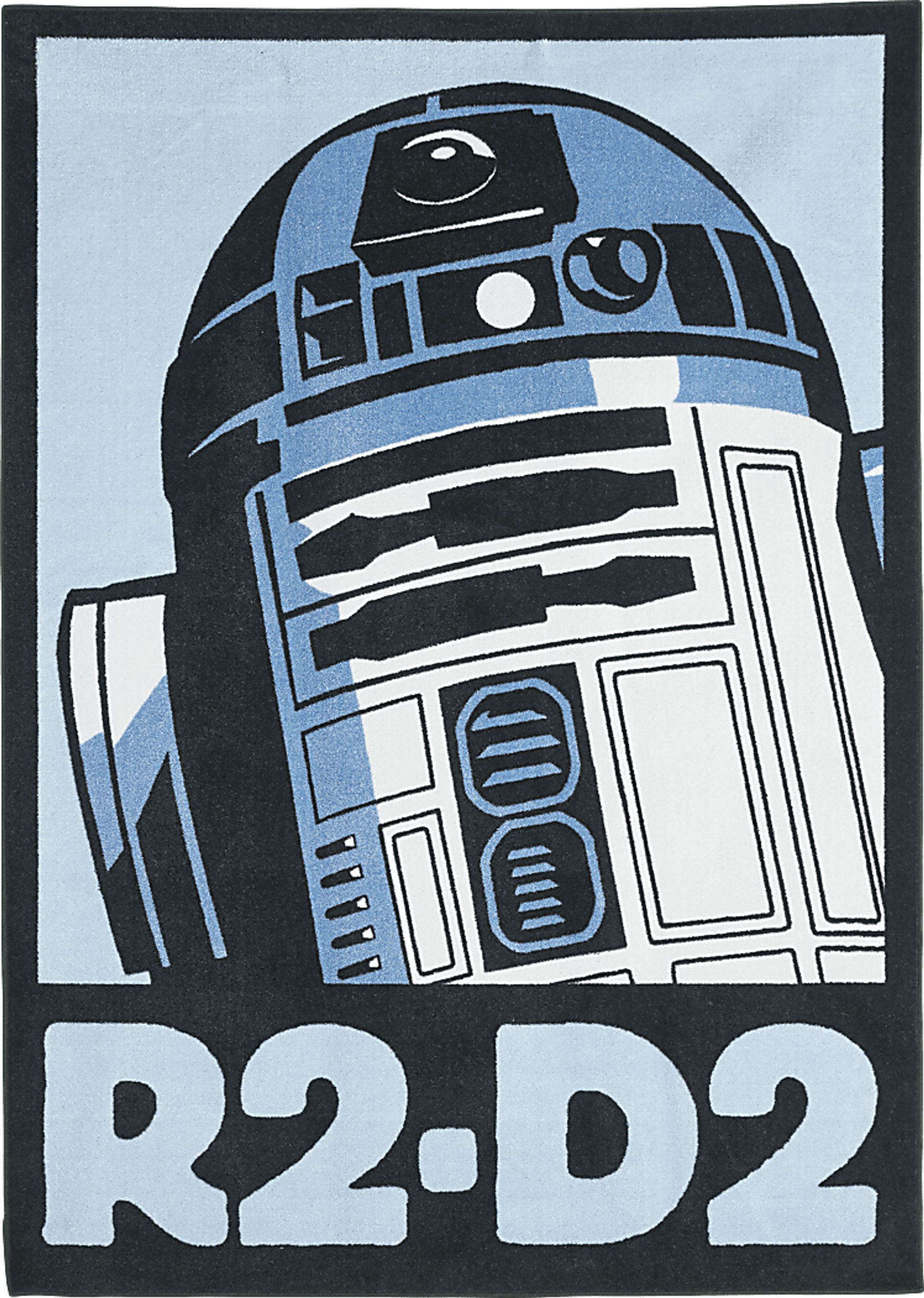 Star Wars R2-D2™ Black 5' x 7' Rug - Image 1