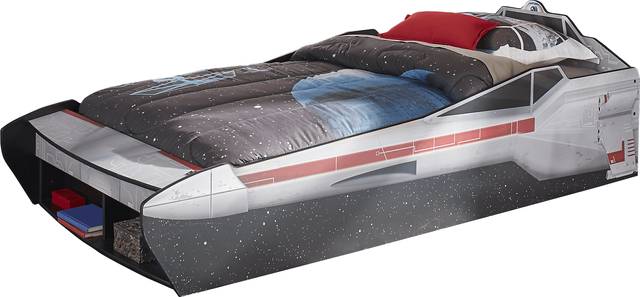Star Wars X-wing™ Fighter Black 3 Pc Twin Bookcase Bed - Thumbnail - Image 1