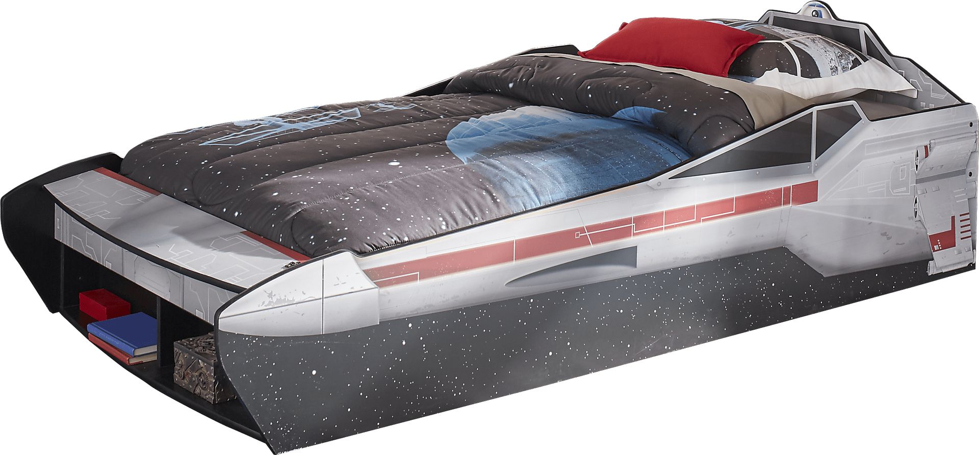 Star Wars X-wing™ Fighter Black 3 Pc Twin Bookcase Bed - Image 1