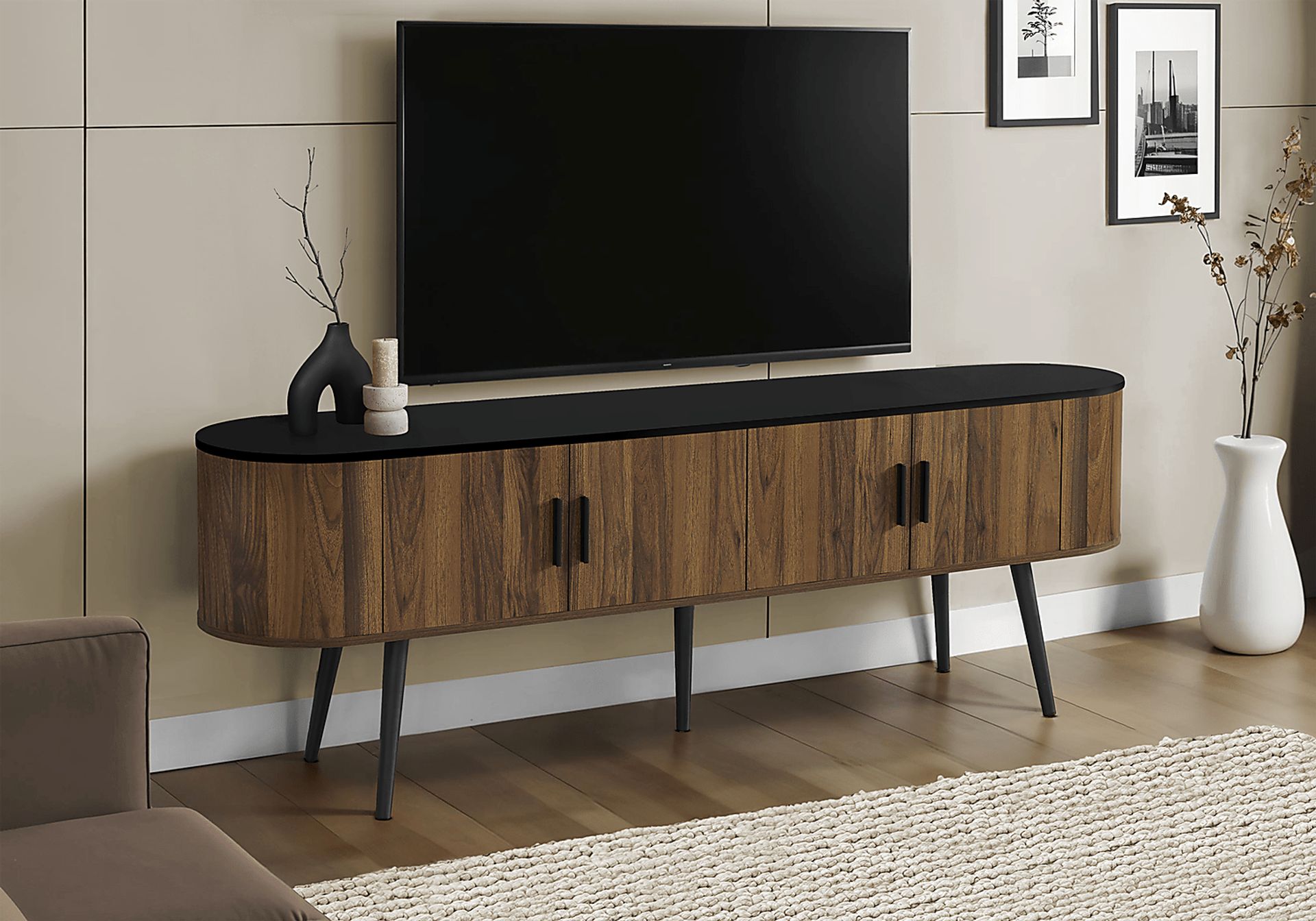 Starair Black and Brown 71 in. Console - Image 2