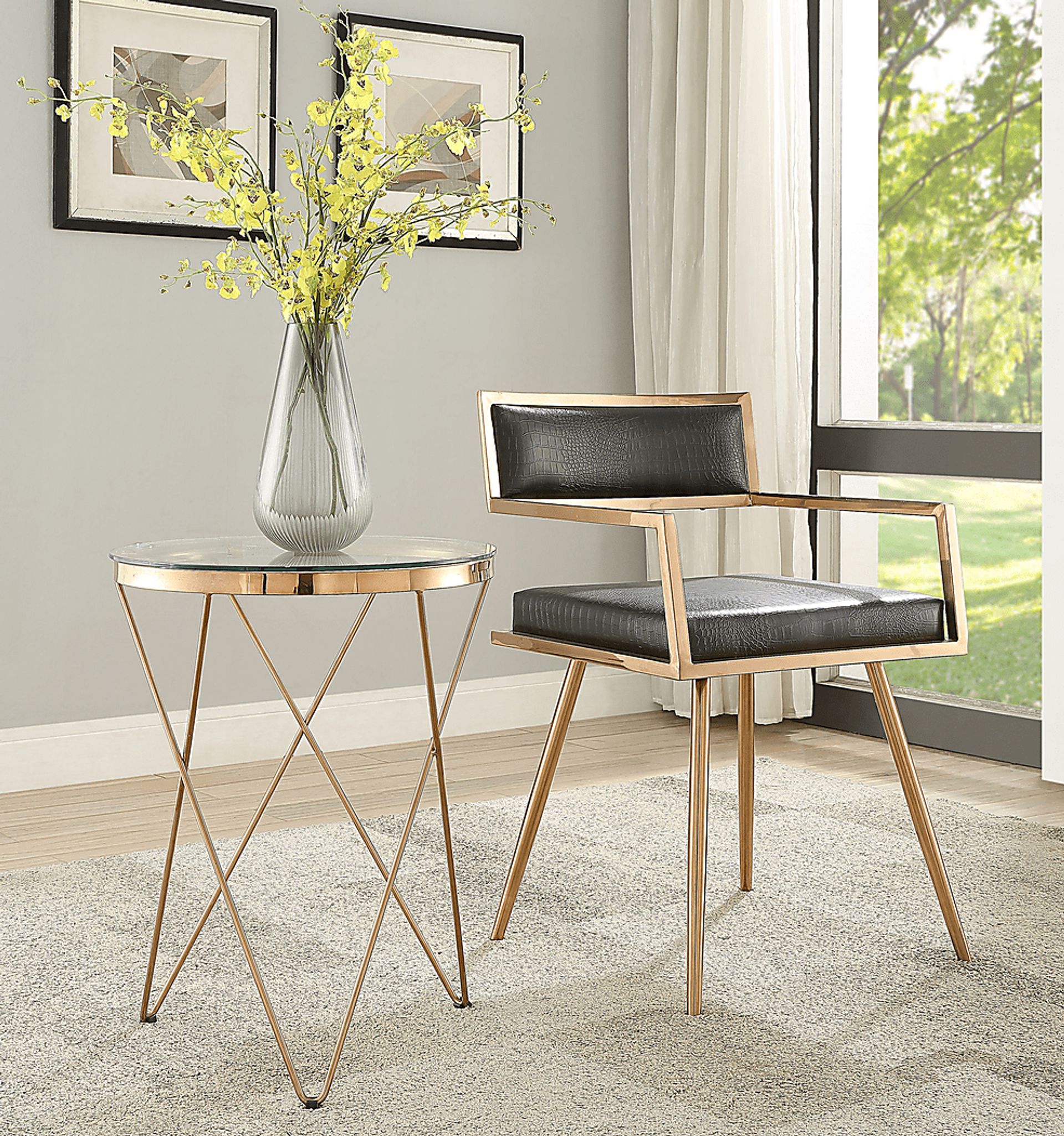 Starla Rose Gold Accent Table - Image 3