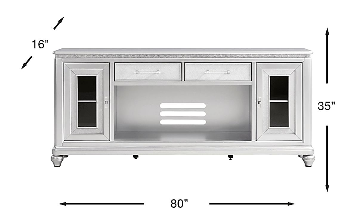 Starlet Lane Silver Gray 80 In Console | Rooms to Go