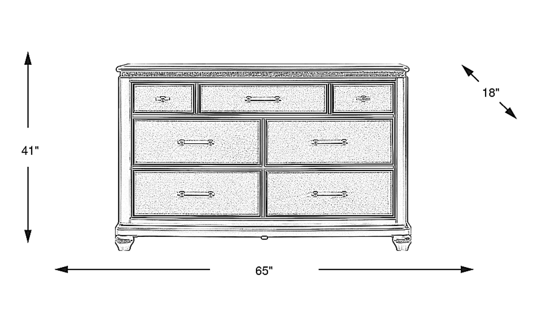 Starlet Lane Silver Dresser