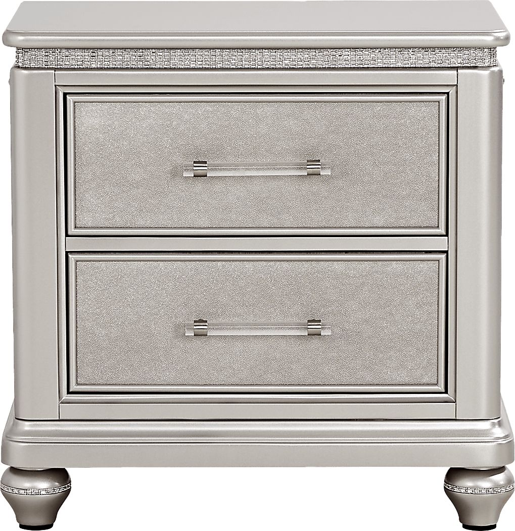 Starlet Lane Silver Nightstand